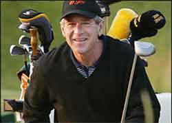 George W. Bush golfing fool