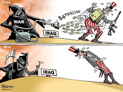 Iraq again, paresh nath cartoon