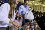 Food gathered at Romney  impromptu  Ohio Rally for storm victims goes to swing states, not New York or New Jersey
