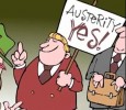 Austerity rules! cut cut cut, and pull up your bootstraps - you may need to eat them