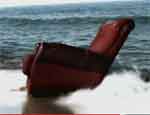 clint eastwood washed out to sea in his comfy chair