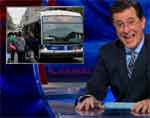 stephen colbert takes the bus